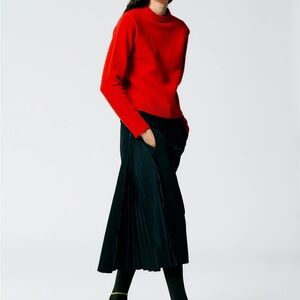 Tibi Grain De Poudre Trouser Skirt With Pleat Panel